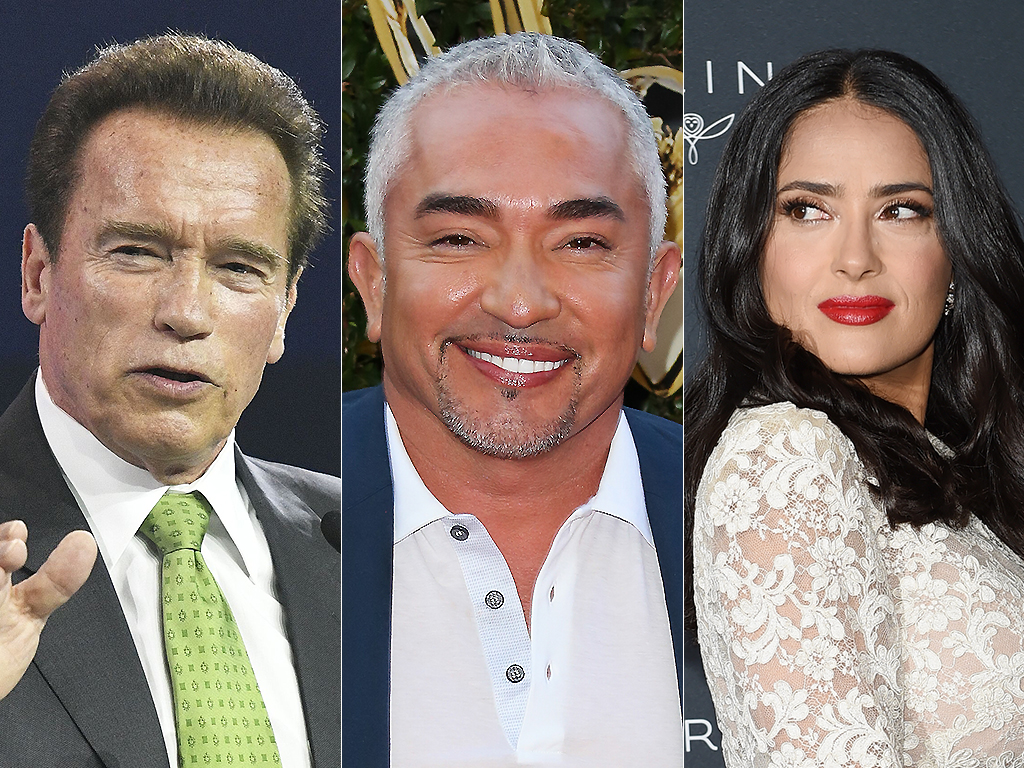From L-R: Arnold Schwarzenegger, Cesar Millan and Salma Hayek are all immigrants to America.