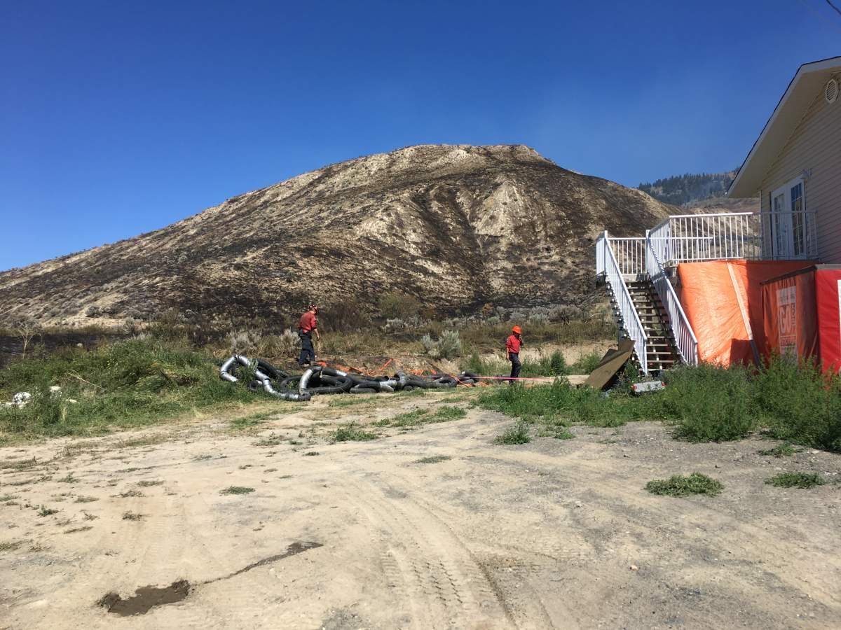 Kamloops fire and personnel near Jules LaRue’s home.