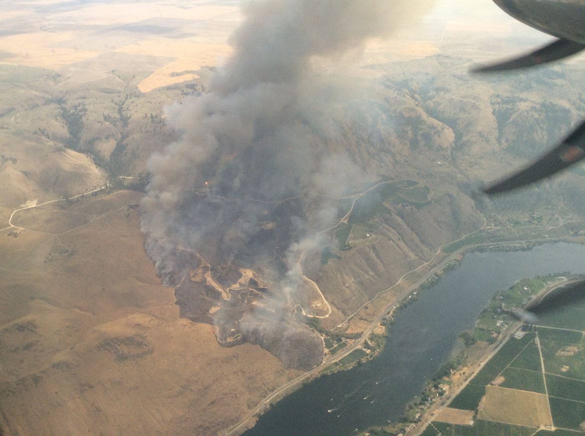 Lake Chelan Fire, Near Orondo, WA, July 27, 2018. 