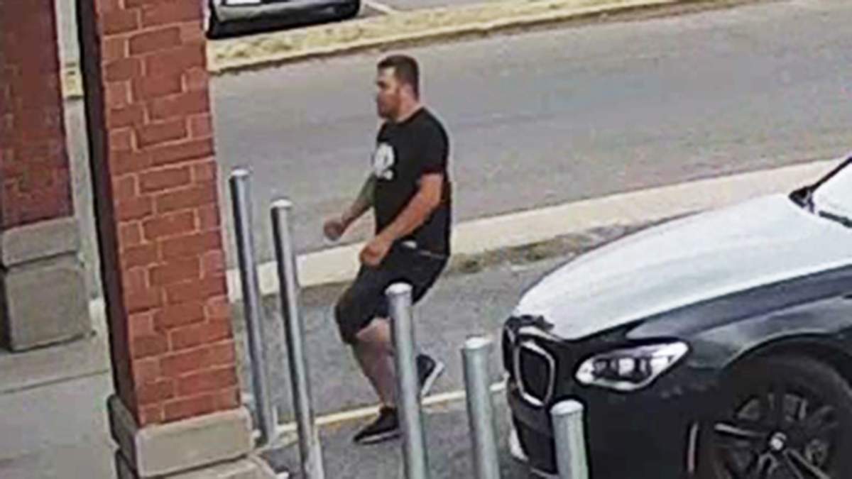 Laval police say the suspect is about six-feet tall and weighs 232 pounds.