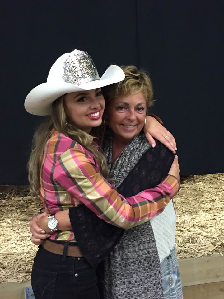 Lindsay Lockwood and her mother pose for a picture after she was crowned Calgary Stampede Queen in September.