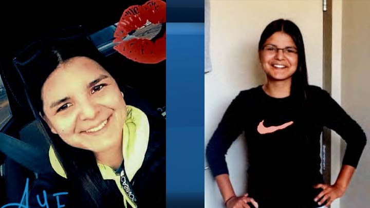 RCMP are trying to locate Ashley Dawn Morin (left and right) who was last seen in North Battleford on July 10, 2018.