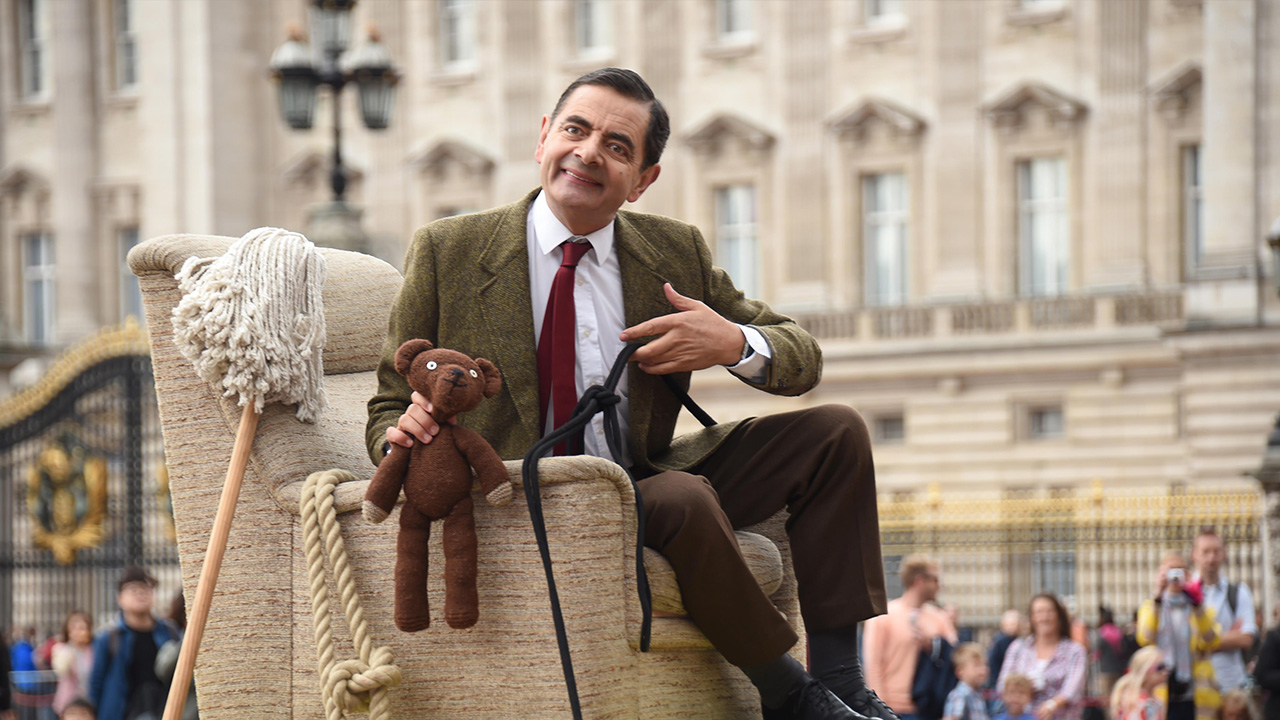 'Mr. Bean' actor Rowan Atkinson is shown celebrating the 25th anniversary of his show.