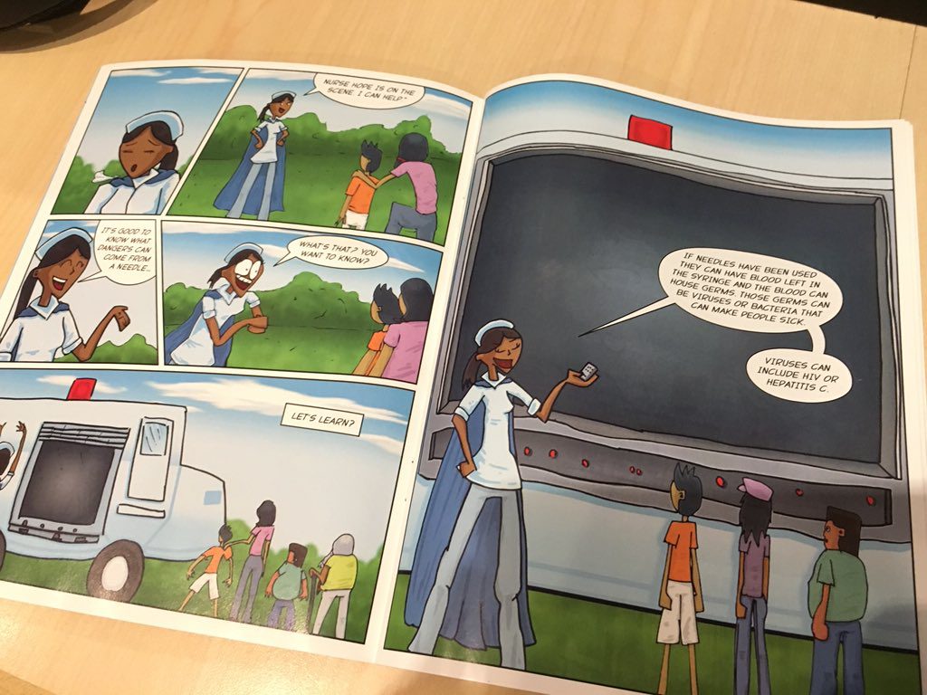 Nurse Hope is the superhero of AIAI’s ‘Nurse Hope to the Rescue’ educational comic.