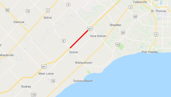 OPP have closed Hwy. 401 westbound between Iona and Currie roads after a serious crash.