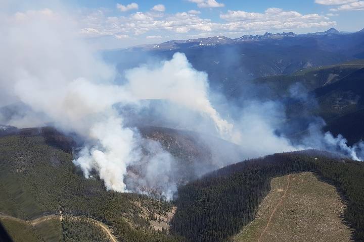 The Placer Mountain fire burning south of Princeton, B.C., is estimated at 1,017 hectares.