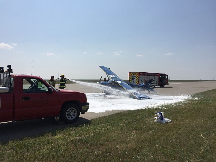 Plane crash at Lethbridge Airport.