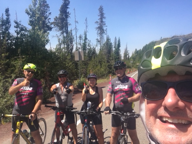 Richard and his team – Henry, Mike, Gary and Joanne – worked together to get through the uphill ride.