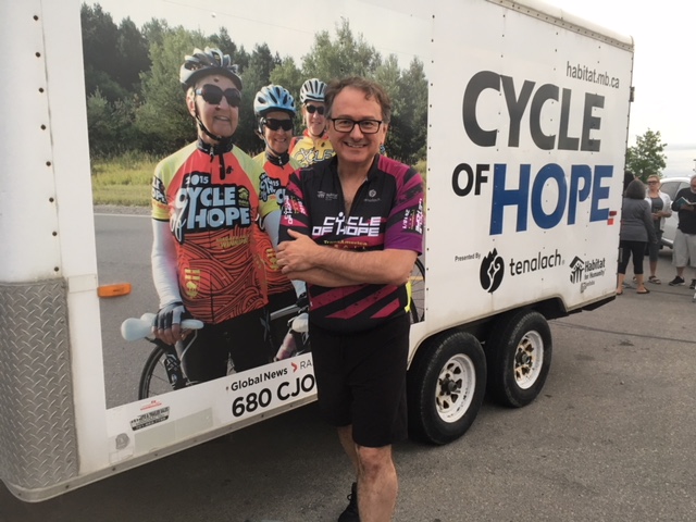 680 CJOB host Richard Cloutier started his 2-week Cycle of Hope journey through Oregon Tuesday. 