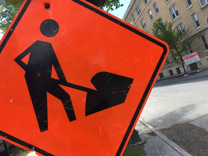 A pair of construction workers were struck in a hit-and-run in Guelph on Saturday afternoon.