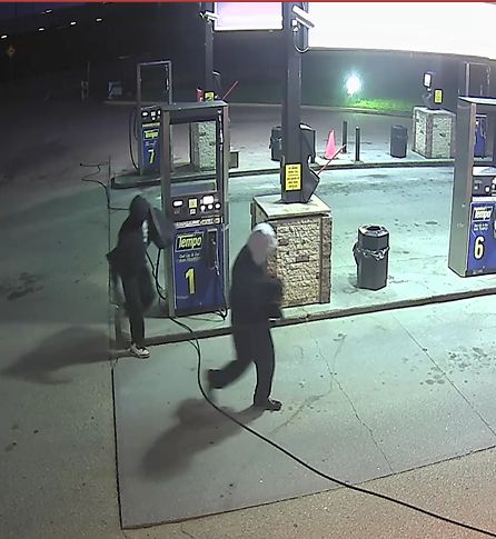 Strathcona County RCMP search for two suspects involved in a gas station robbery, Tuesday, July 3, 2018. 