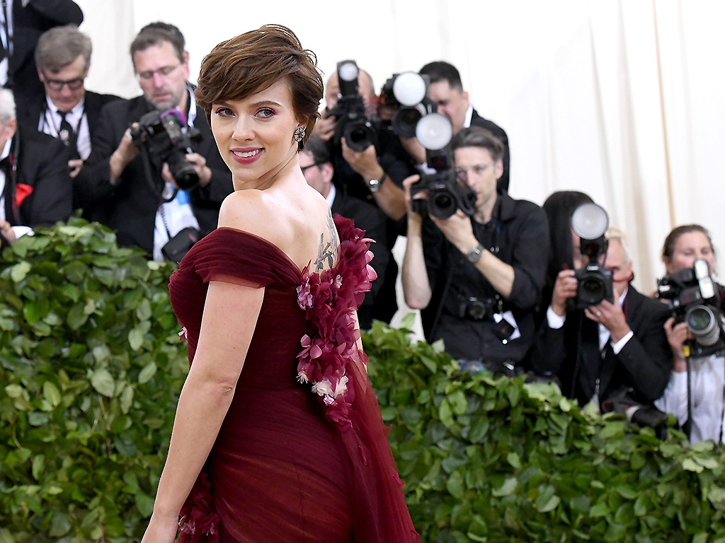 Scarlett Johansson attends the Met Gala on May 7, 2018 in New York City.