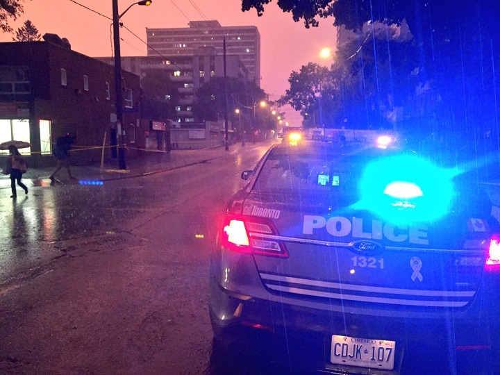 A man in his 20s was stabbed in northwest Toronto on Thursday night.