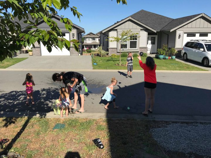 Children play in the Artisan Gardens neighbourhood. 