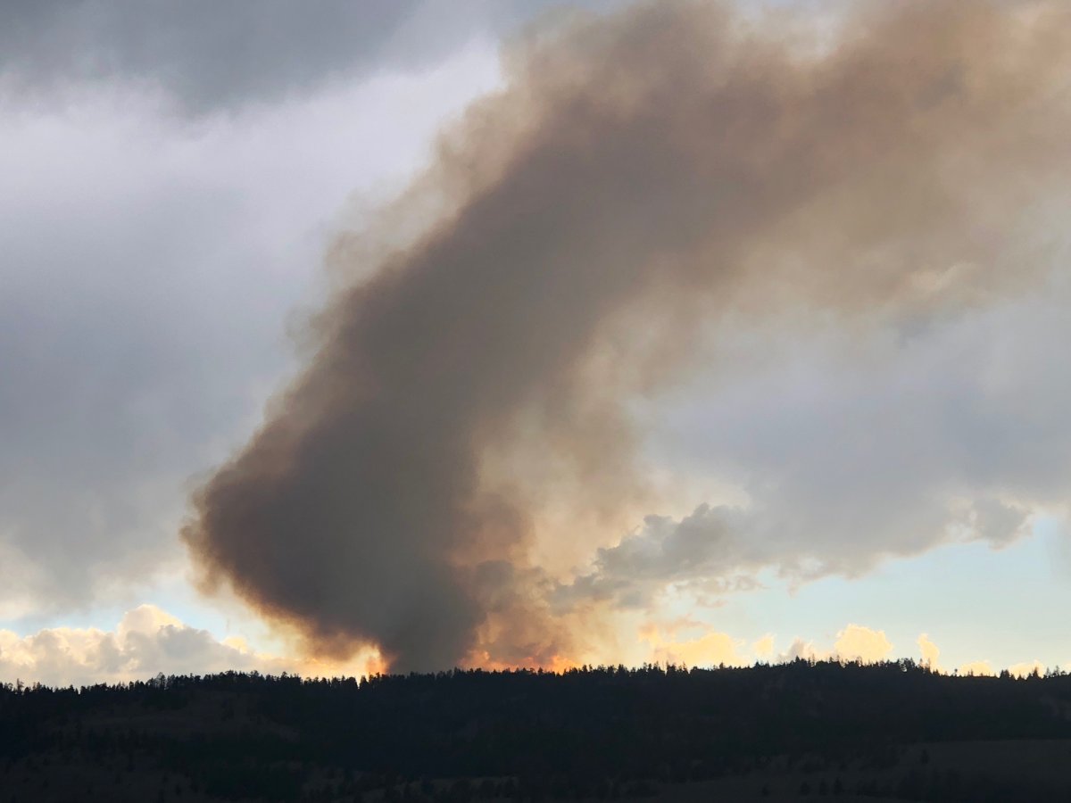 Wildfire burning near Summerland - image