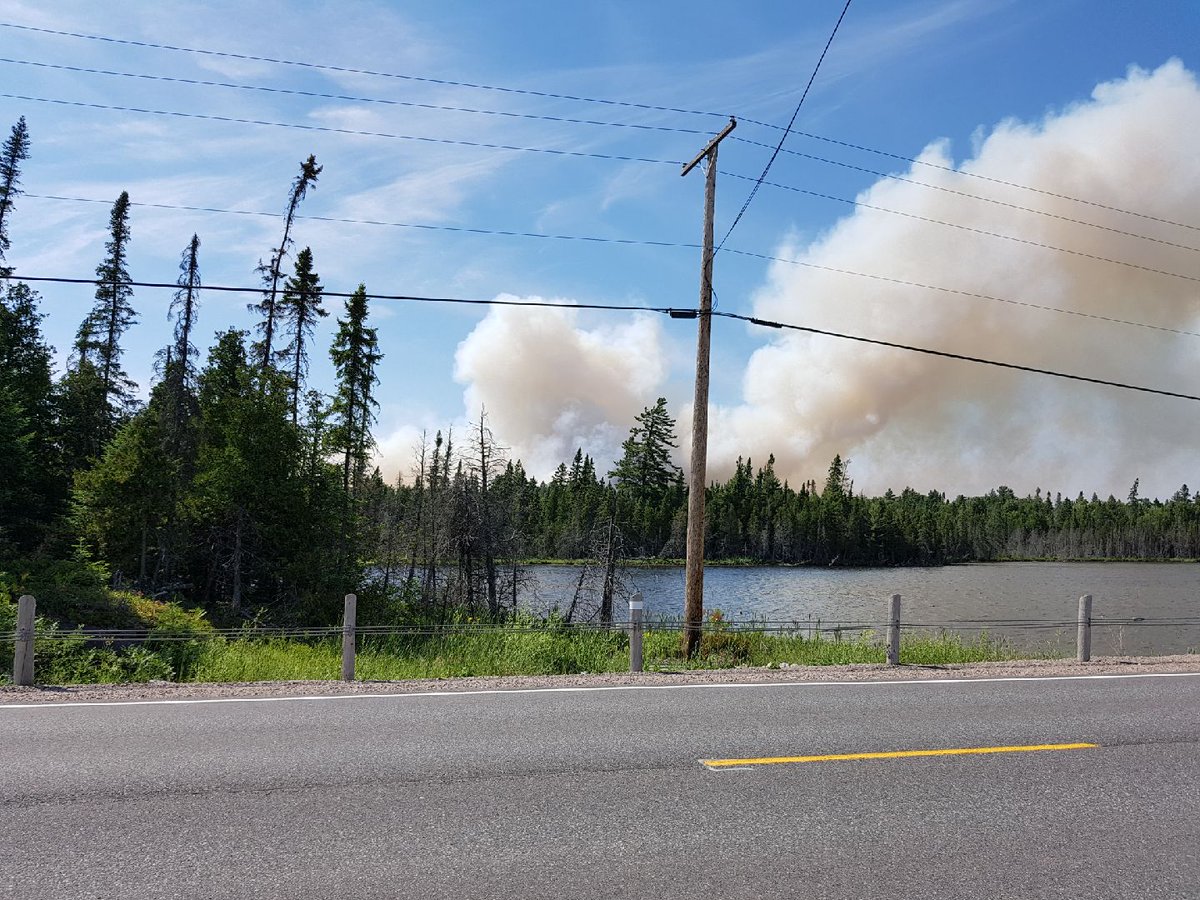 Residents were evacuated earlier last week as a result of forest fires near Temagami, Ont.