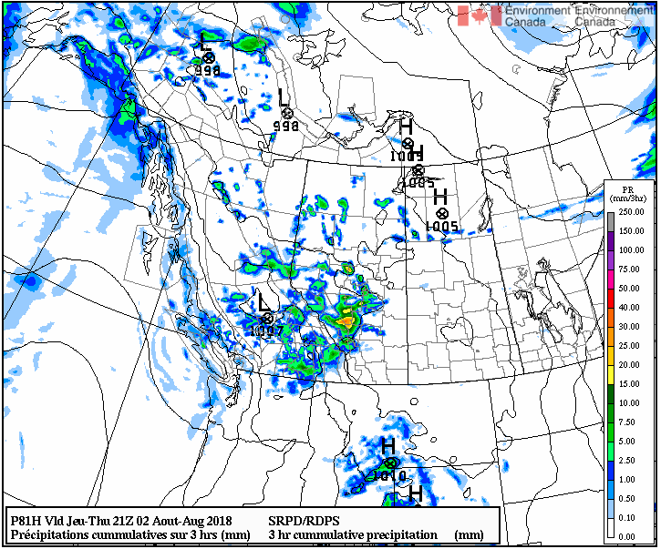 There is a good chance of some thunderstorms across the Okanagan on Thursday.