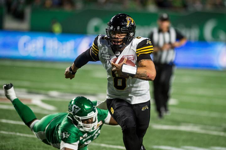 Jeremiah Masoli will chase a record 10th straight 300-yard passing performance Thursday night when the Tiger-Cats host the Roughriders.