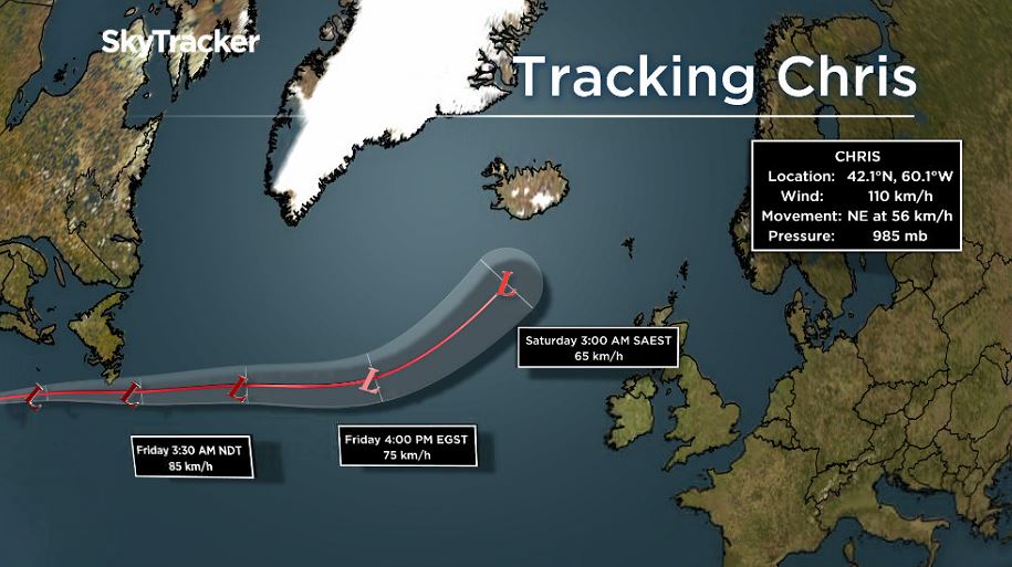 Hurricane Chris expected to make landfall in Newfoundland as post-tropical storm - image