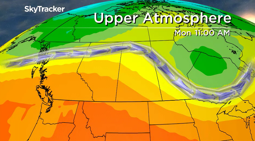 Upper ridge builds back in the heat and sunshine early next week.