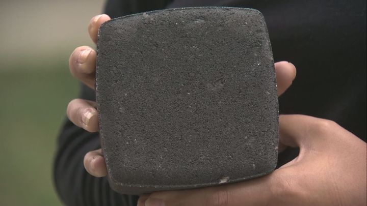 Police allege vandals used “small, grey patio rock slabs to break windows in vehicles and residences, leaving an immense trail of destruction” in west Edmonton earlier this month.