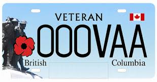 The B.C. Government is considering changing who can apply to receive a veterans license plate. 