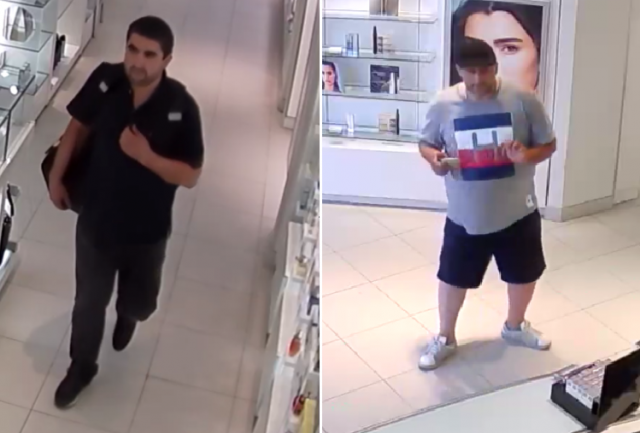 Barrie police are seeking to identify two men in connection with a string of cologne and perfume thefts over the last several months.