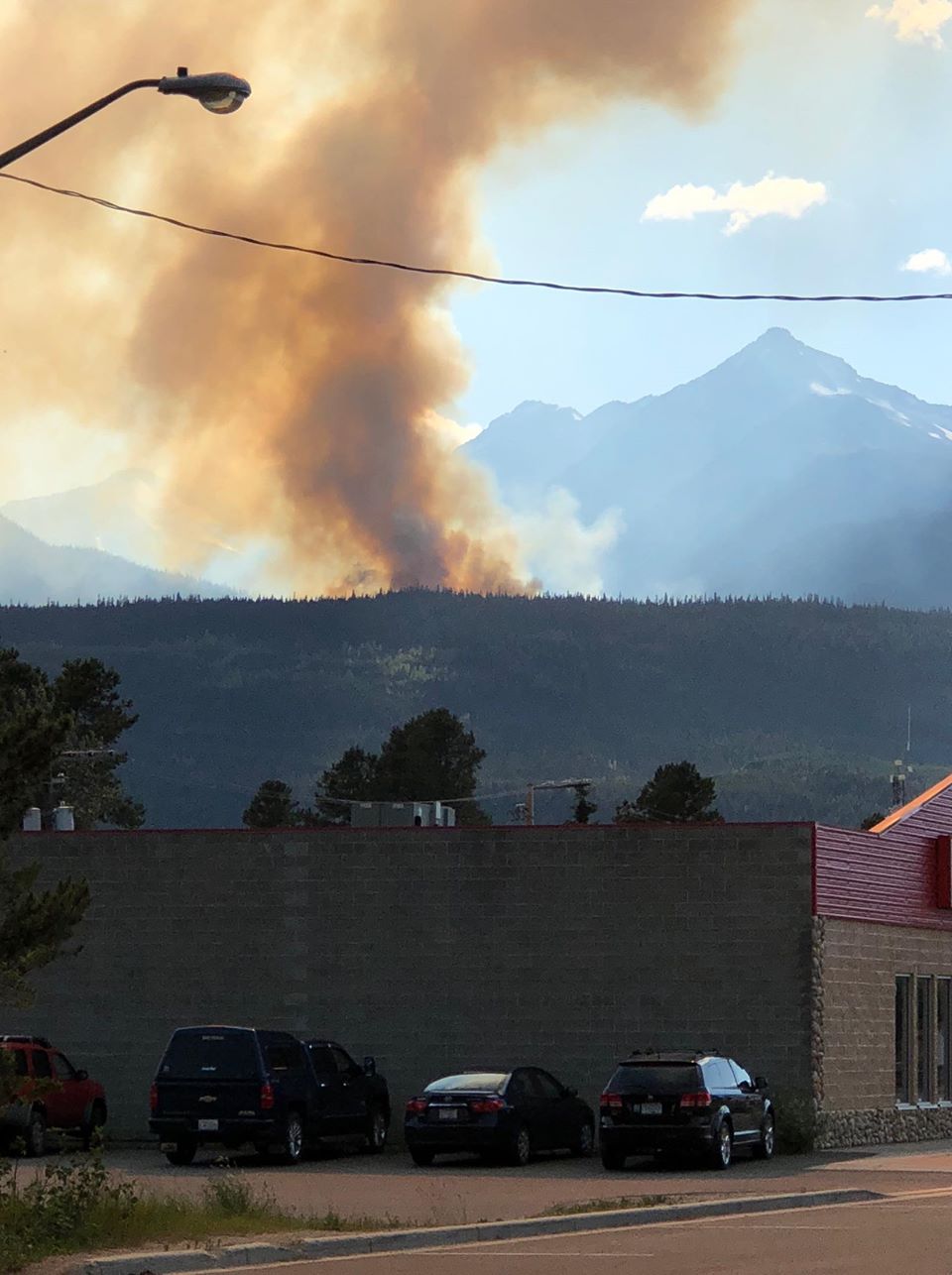 The West Cranberry Creek wildfire. Credit: Jeanne Dennis