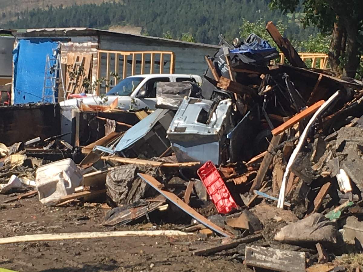 A closer look at the explosion which destroyed a home in West Kelowna.