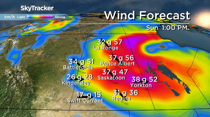 Windy conditions stick around on Sunday before easing back in the evening.