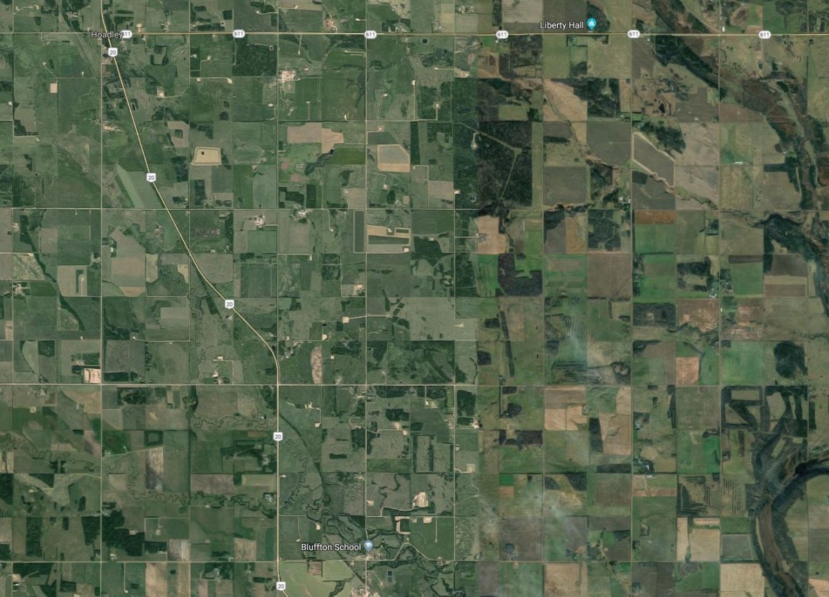 RCMP closed a portion of Highway 20 northwest of Rimbey, Alta. due to a crash on Aug. 28, 2018.