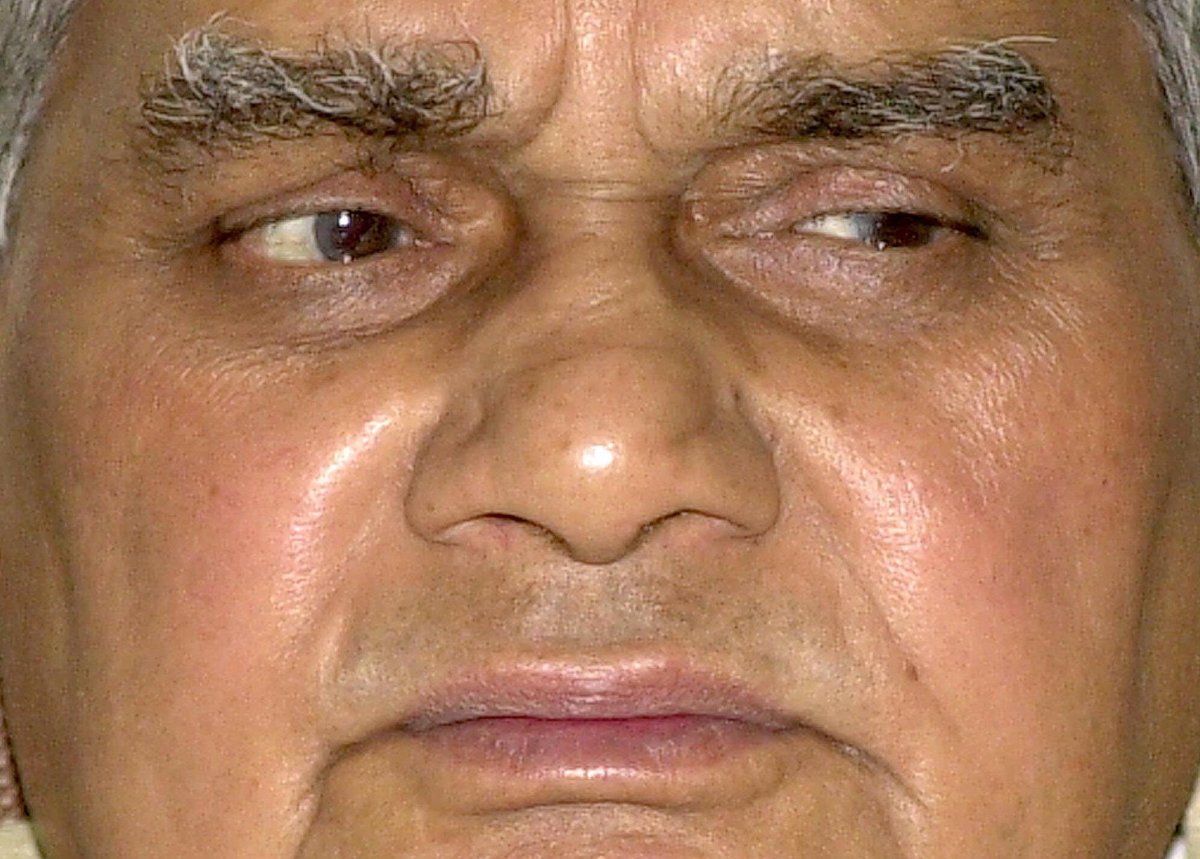 Former Indian prime minister Atal Bihari Vajpayee on Aug. 1, 2001. 