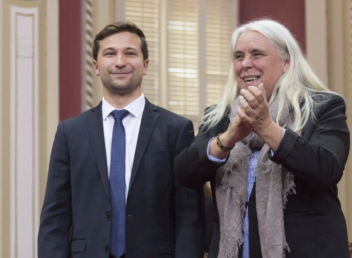 Gabriel Nadeau-Dubois and Manon Massé are the co-spokespeople for Québec Solidaire.