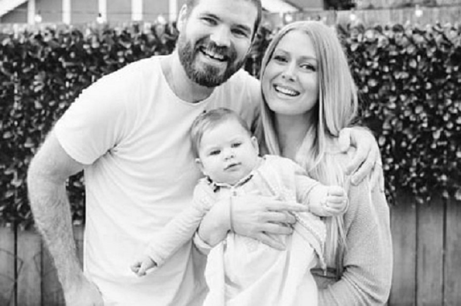 Wade Macleod with his wife Karly, and 11-month-old daughter, Ava James.