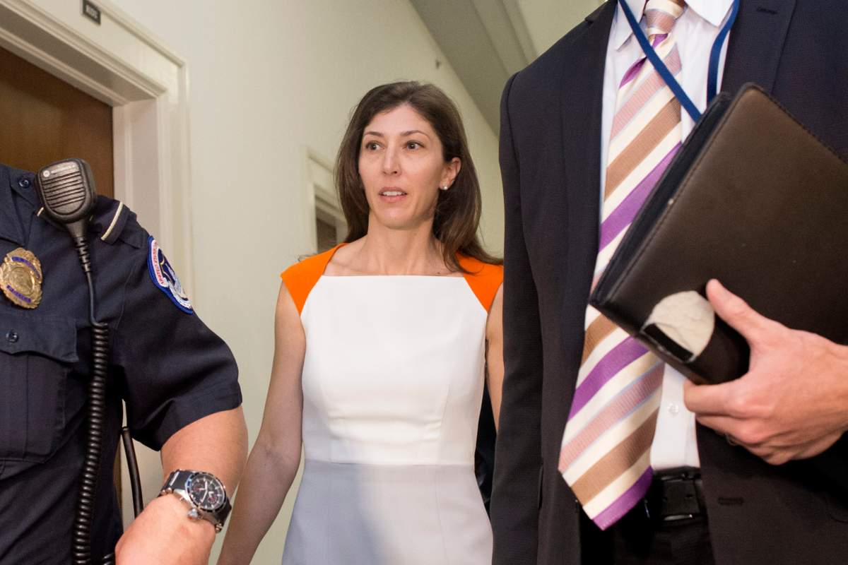 Former FBI lawyer Lisa Page arrives to participate in a transcribed interview with staff and members of the House Judiciary Committee and House Oversight and Government Reform Committee, on Capitol Hill in Washington, DC, USA, 16 July 2018.