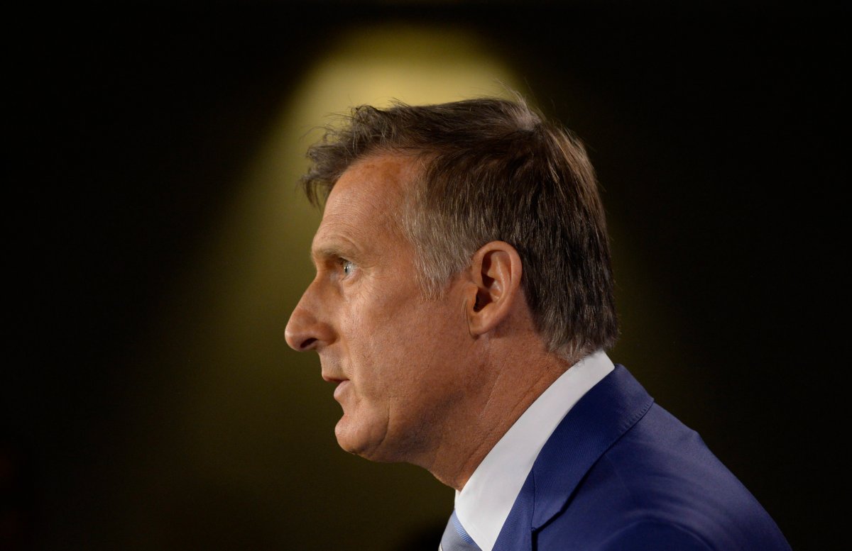 Maxime Bernier announces he will leave the Conservative Party during a news conference in Ottawa, Thursday Aug. 23, 2018. 