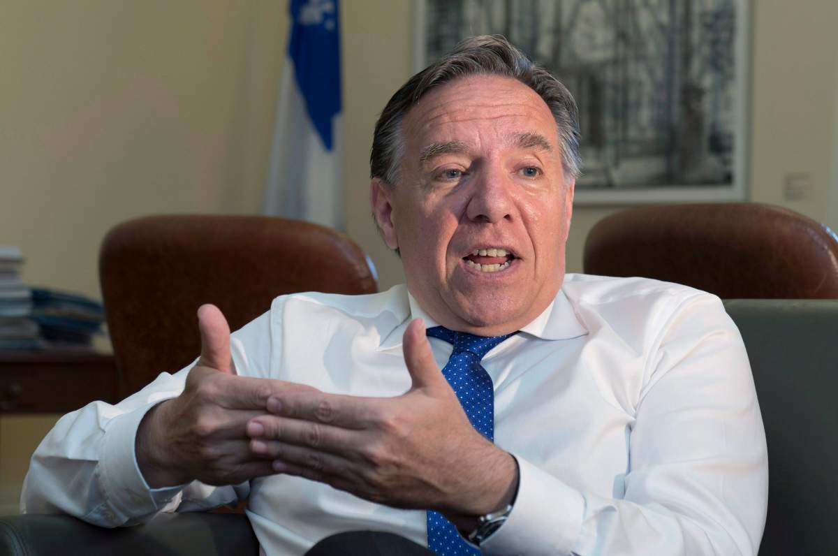 Coalition Avenir Québec Leader François Legault during a interview in August. Legault is in the hot seat after incorrectly answering question on immigration. Sunday, Sept. 16, 2018.