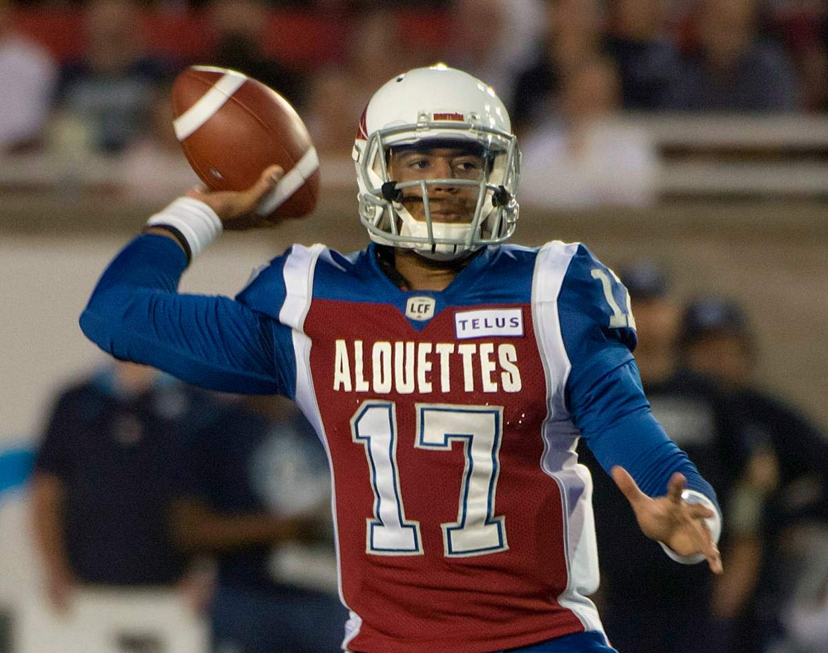 Antonio Pipkin threw for more than 300 yards in his second CFL start to lead the Montreal Alouettes over the Toronto Argonauts. Friday, August 24, 2018. 