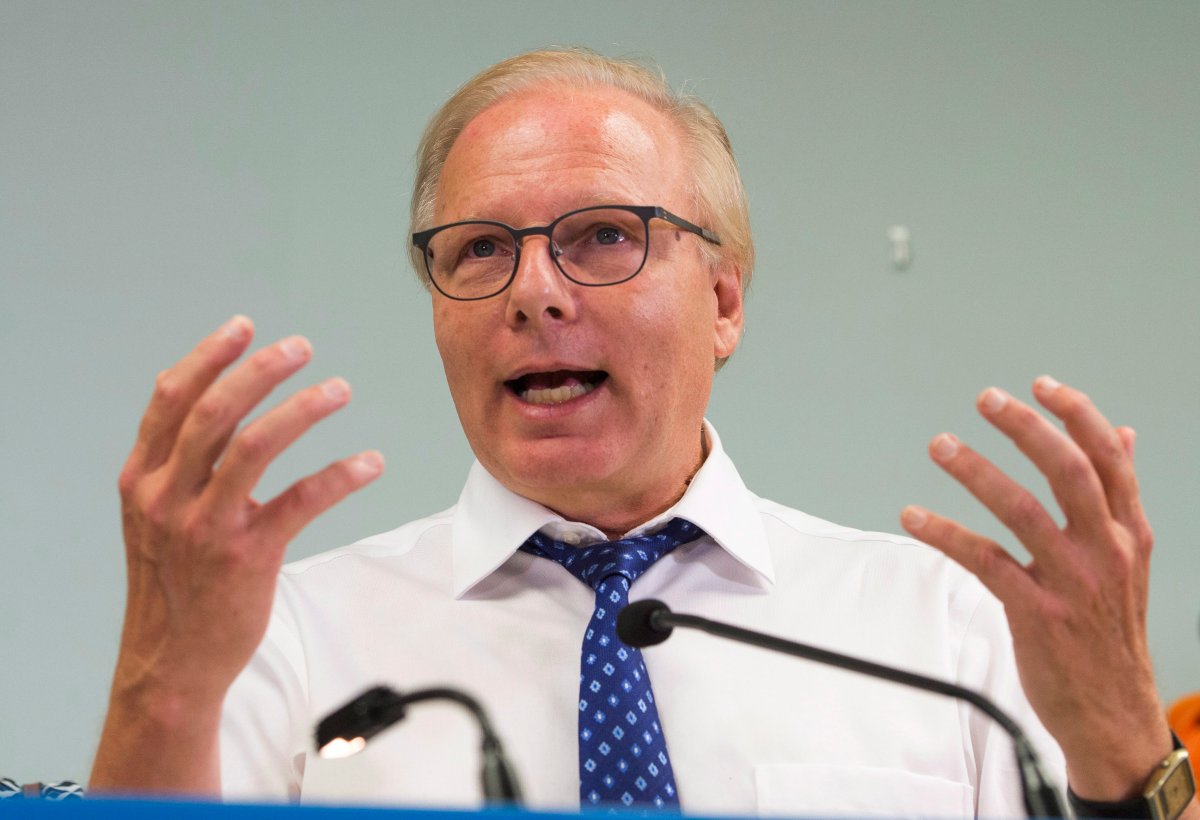 Parti Québécois Leader Jean-François Lisée announces improvements to the parental leave plan while campaigning Wednesday, August 29, 2018 in Nicolet, Que.