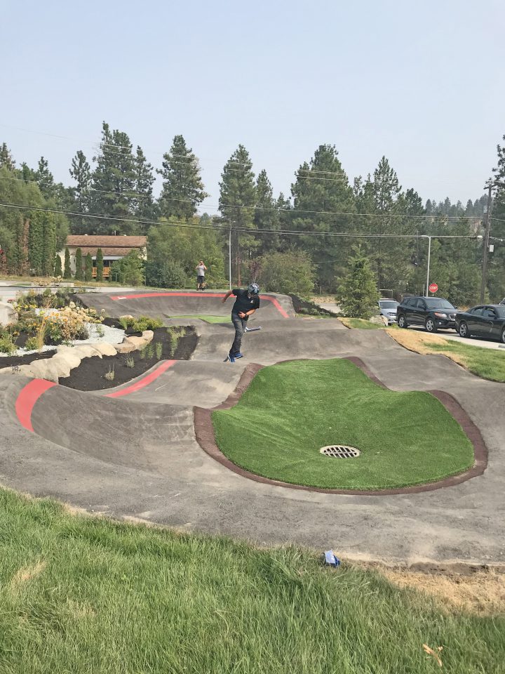 The facility includes an up-and-down pump track for bikes, skateboarders, scooters and rollerbladers.