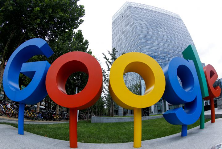 The brand logo of Alphabet Inc's Google is seen outside its office in Beijing, China Aug. 8, 2018.