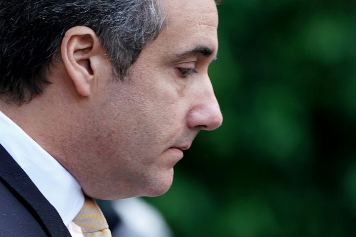 U.S. President Donald Trump's former lawyer Michael Cohen walks out of court in New York City, New York, U.S., Aug. 21, 2018. 