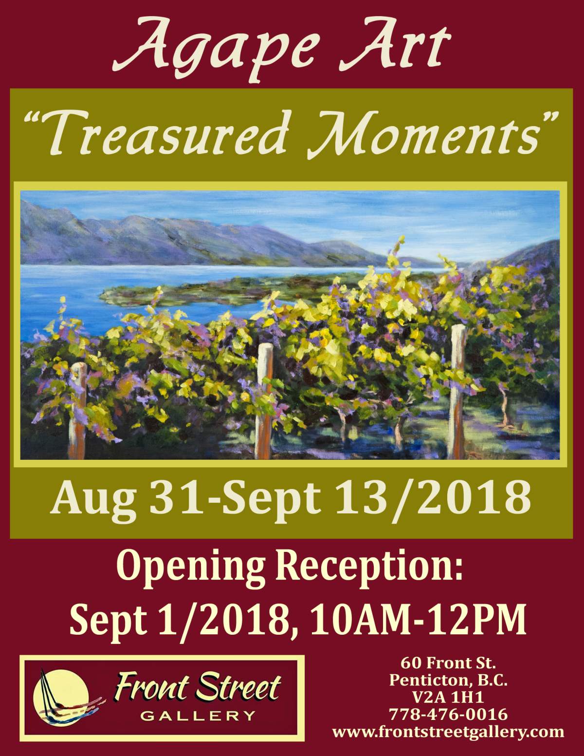 “Treasured Moments” Art Show by Agape Art Aug 31-Sept 13/2018 - image