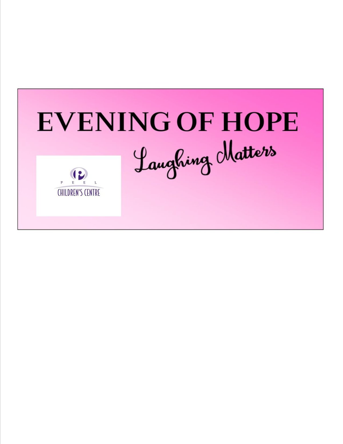 Evening of Hope Gala & Auction ~ Laughing Matters - image