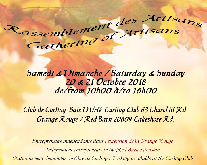 The Gathering of Artisans Baied’Urfe Curling Club Craft Show