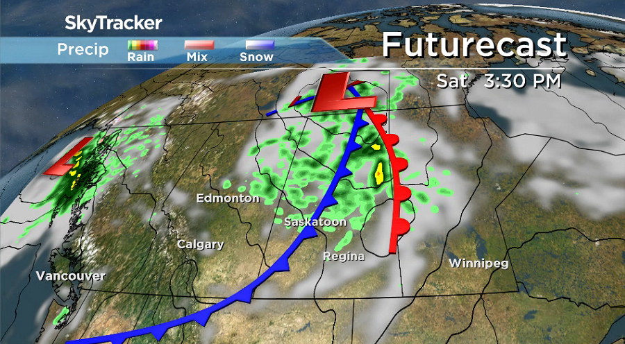A cold front sweeping through on Saturday will drop daytime highs into the teens for the remainder of the long weekend.