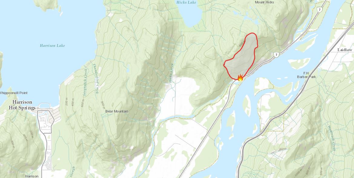 The location of the High Creek wildfire as of Saturday, Aug. 11.
