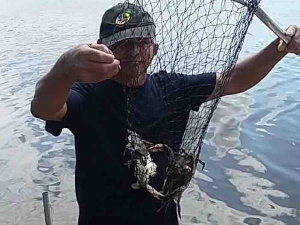 Angel Perez contracted a rare flesh-eating bacteria while crabbing in the waters of the Maurice River in New Jersey. 