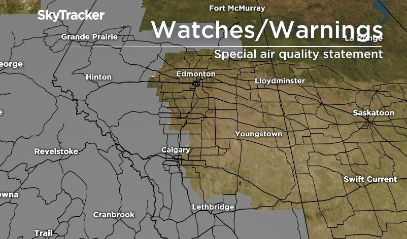 As of Saturday, Aug. 25, several parts of Alberta were under a special air quality statement.