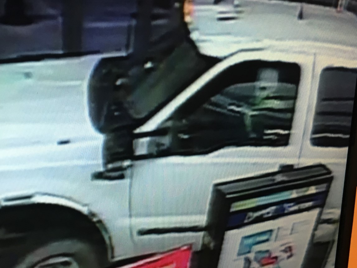 Still from video surveillance showing a truck breaking into Parkland Mall in Red Deer, Alta. where two ATMs were stolen on Thursday, August 2, 2018.